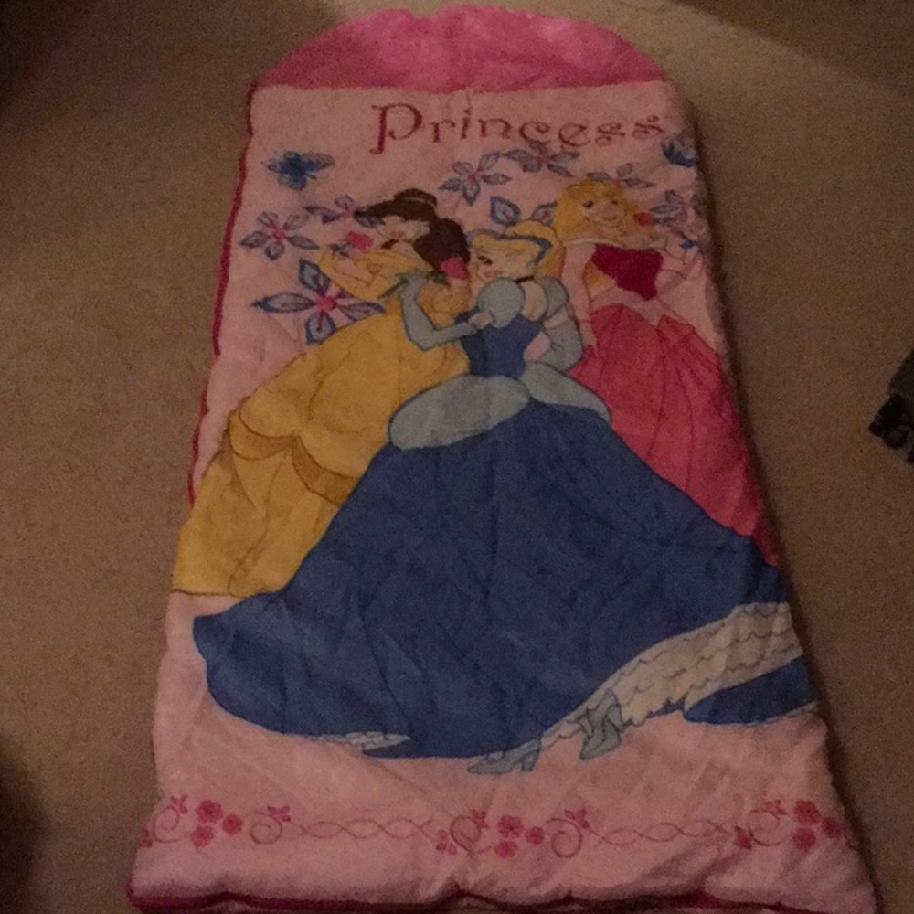 Princess sleeping bag in a backpack